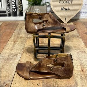 Bed Stu Soto tan rustic Brown Leather Sandals 10